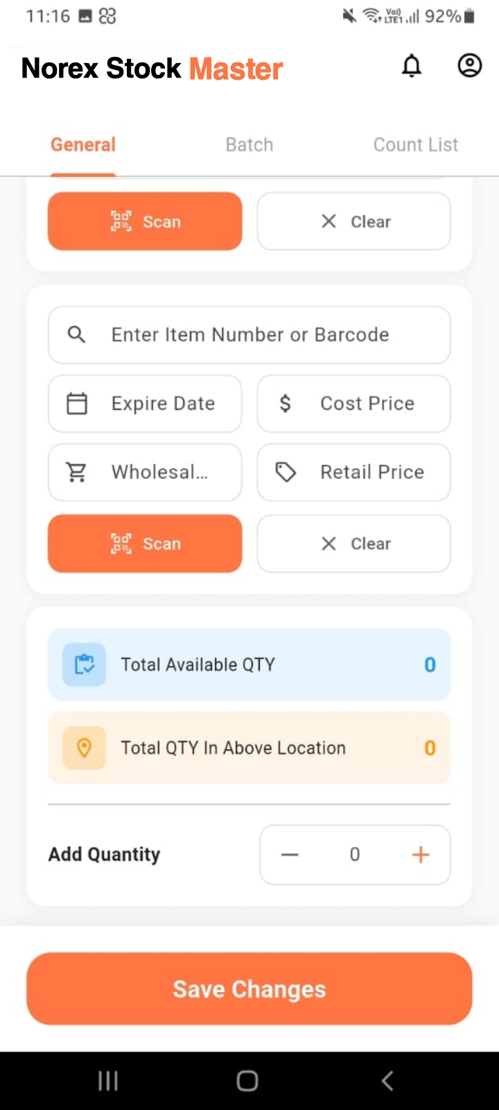 Stock Master Flutter app product list screen